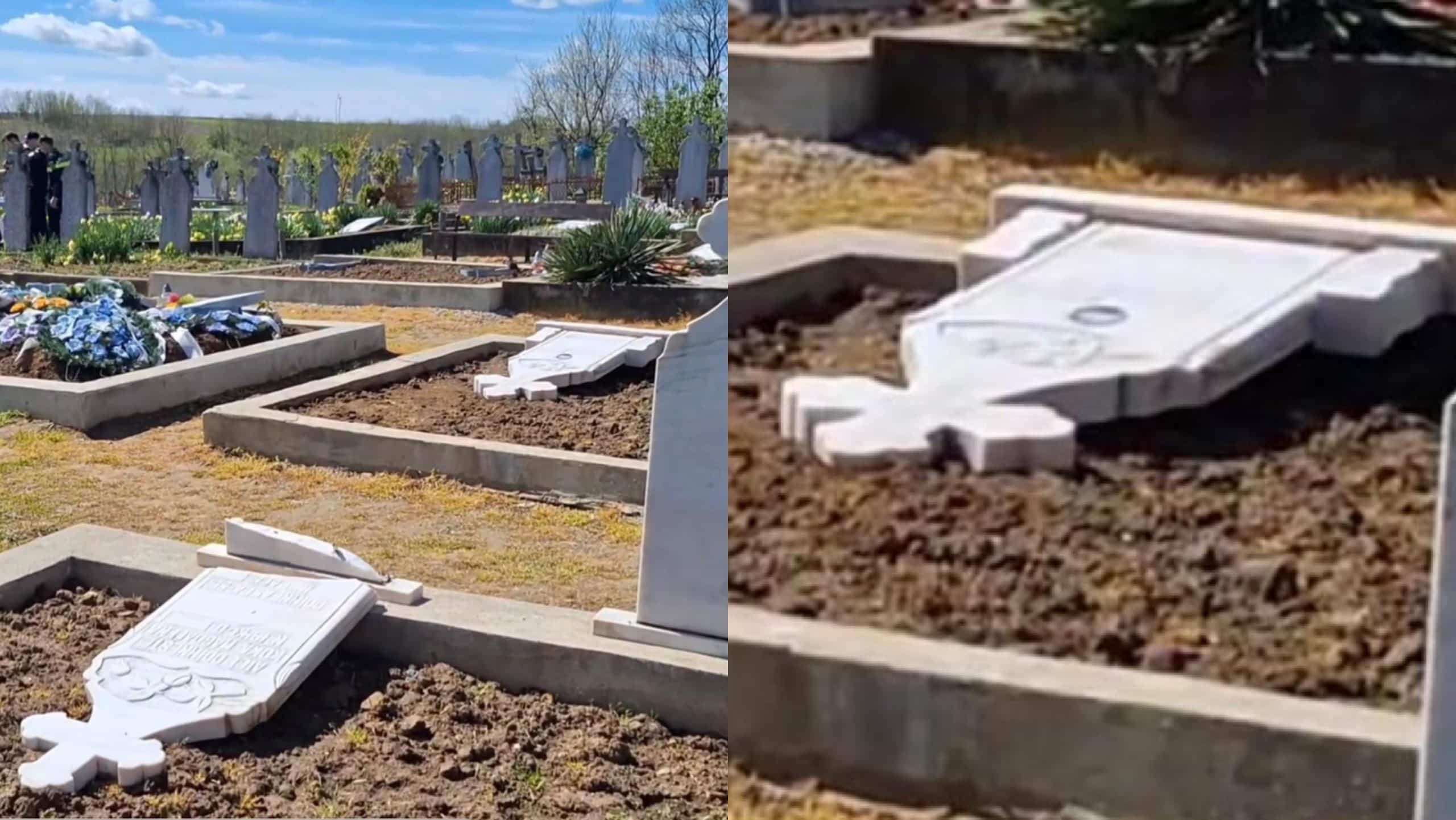 Vandalizarea cimitirului din Remetea-Luncă