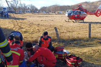 Accident pe un drum din vestul țării