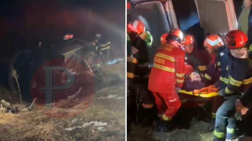 Accident rutier grav pe DJ 609, între Bethausen și Cliciova – echipaje de intervenție, autospeciale de descarcerare și ambulanțe la fața locului. Cinci persoane rănite, inclusiv trei copii, transportate la spital.