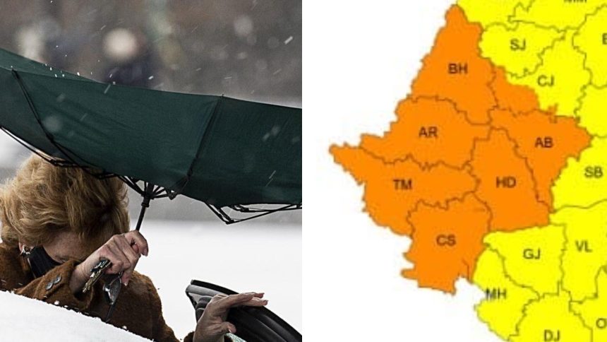 Rafale puternice de vânt în Timiș și alte județe, avertizare Cod Portocaliu emisa de ANM