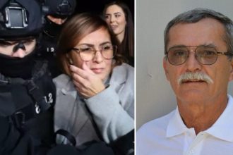 Laura Dronca, fiica milionarului ucis în atentatul cu bombă din Arad, escortată de polițiști după arestarea preventivă