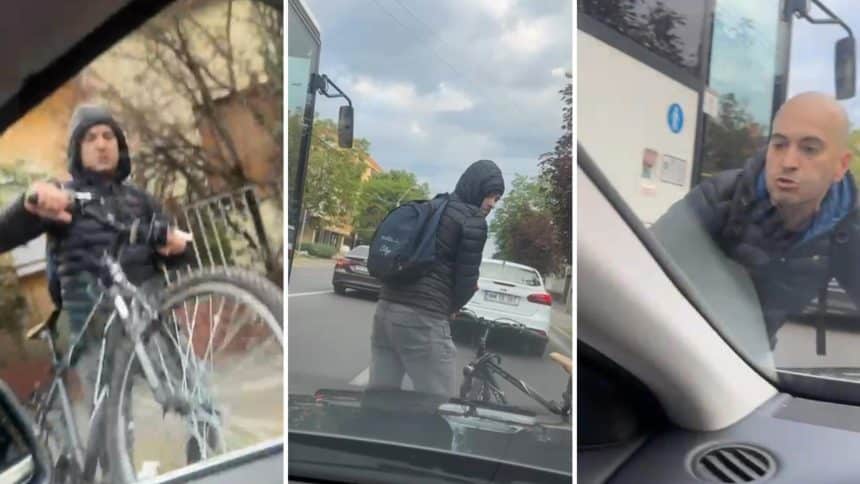 Incident șocant cu bicicleta