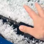 Grindină puternică la Timișoara