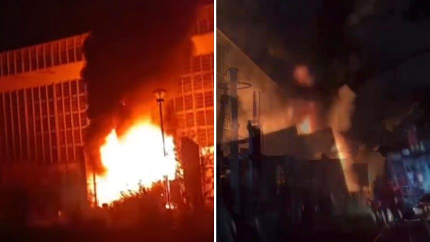 Alertă generală la Termocentrala Mintia! Incendiu violent la un transformator electric