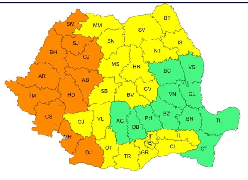 Cod Portocaliu de canicula in Timis