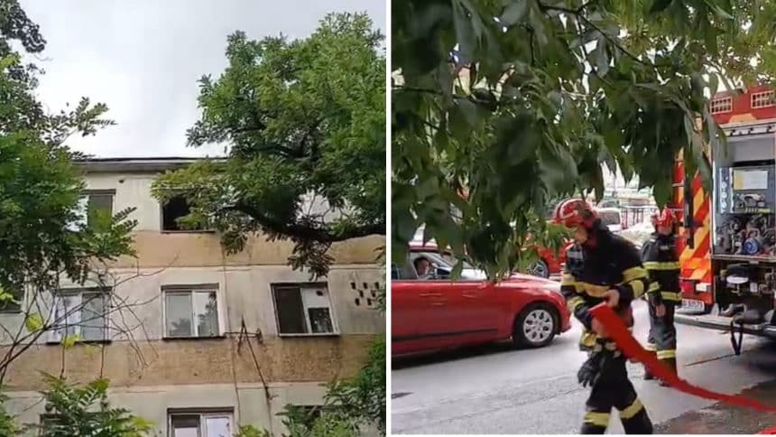 Incendiu într-un apartament de pe Calea Șagului 60 din Timișoara, pompieri și SMURD la intervenție, august 2025