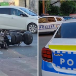 Intersecția Mareșal Constantin Prezan – Calea Martirilor din Timișoara, locul accidentului dintre un autoturism și o motocicletă.