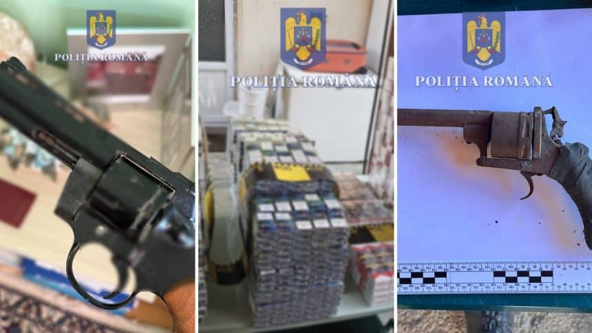 Arme și 74.000 țigarete confiscate