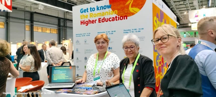 Reprezentanții UMF Victor Babeș Timișoara la Conferința Europeană EAIE 2025 din Göteborg, Suedia – prof. dr. Claudia Borza și Agnes Balint, în cadrul delegației României Study in Romania.