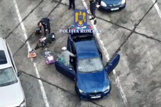 Mașină furată de pe autostrada A1, hoț prins de polițiști în județul Timiș