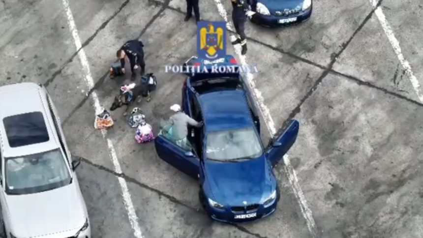 Mașină furată de pe autostrada A1, hoț prins de polițiști în județul Timiș