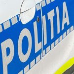 Poliția rutieră la locul unui accident între un autoturism și o motocicletă pe drumul dintre Deta și Voiteg.