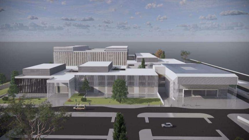 Macheta viitorului Institut Oncologic din Timisoara care a generat dispute intre autoritati privind siguranta accesului rutier si a ambulantelor