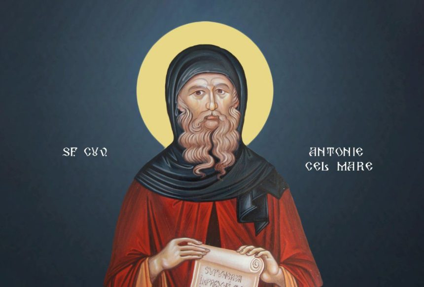 Sfântul Antonie cel Mare, prăznuit pe 17 ianuarie 2026, icoană ortodoxă cinstită în Banat