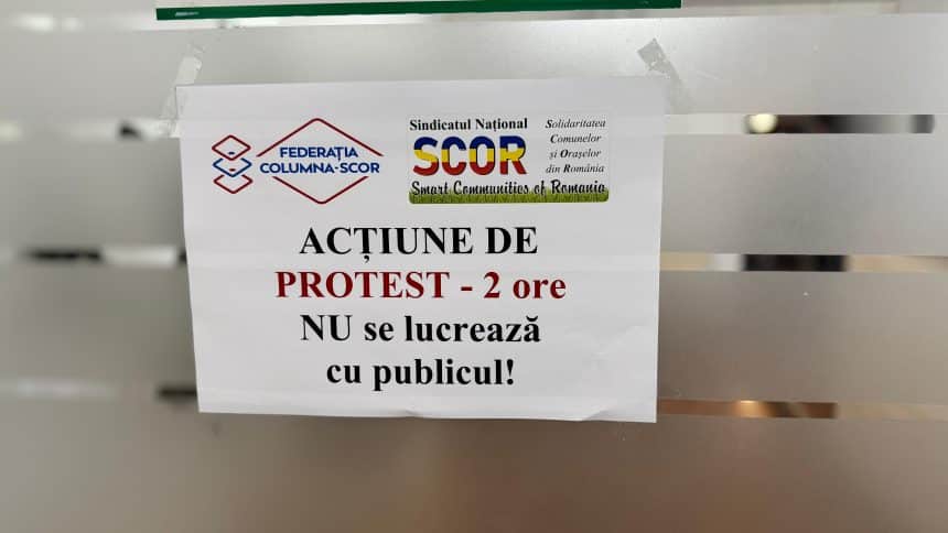 Grevă de avertisment în primăriile Ghiroda și Giarmata, județul Timiș, protest al angajaților administrației locale