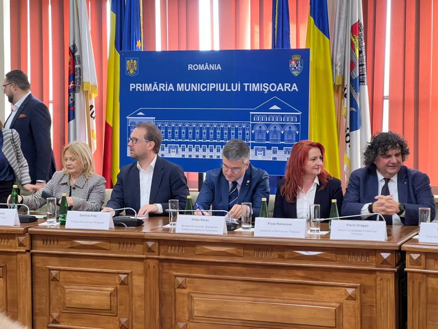 Ministrul Economiei Irineu Darău discută cu reprezentanți ai mediului de afaceri la Timișoara