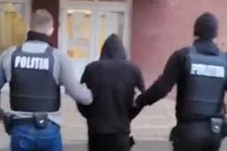 Echipaj de poliție în misiune în județul Timiș, zona Lovrin - Tomnatic.