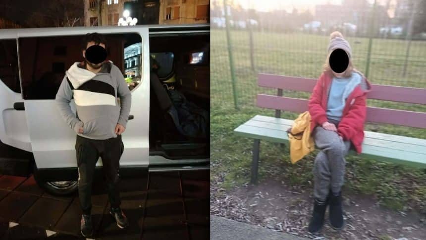 Polițiști locali verificând persoane date dispărute în Timișoara, femeie și bărbat preluați în siguranță de autorități