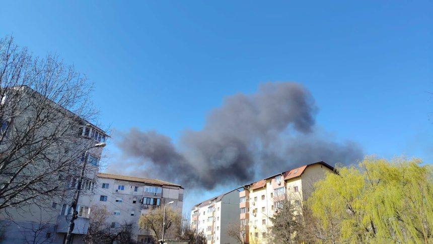 Nor de fum deasupra Timișoarei