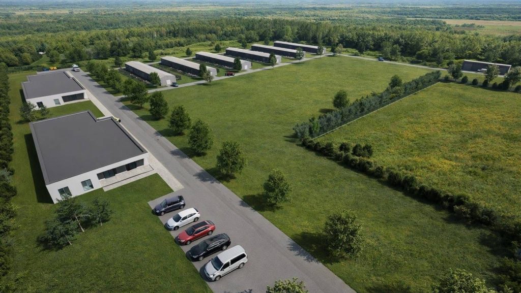 Randare a viitorului adăpost județean de animale din Grabaț, prevăzut cu cabinete veterinare și spații de găzduire conforme normelor UE.