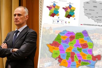Sorin Șipoș prezentând necesitatea unei reorganizări teritoriale în România, bazată pe modelele din Danemarca și Polonia.