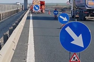 Lucrări pe Autostrada A1 Timișoara-Arad