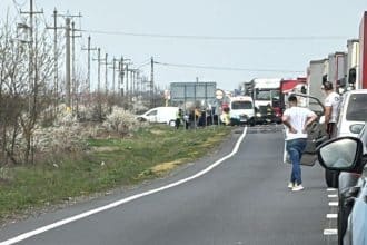 Accident azotat de amoniu E70: Trafic blocat Lugoj - Găvojdia