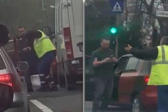Bătaie între șoferi în Timișoara: Pumni și picioare lângă Podul Șaguna