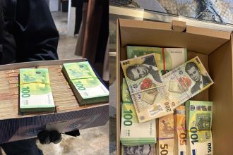 Mobilierul de bucătărie din casa de la Timișoara a lui Cristian Anton unde DNA a găsit 500.000 de euro.