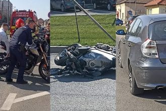 Accident în Timișoara: motociclist lovit de un BMW pe bulevardul Cetății