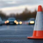 Utilaje și semnalizări rutiere pe bulevardul Brâncoveanu pentru lucrări la rețeaua de apă.