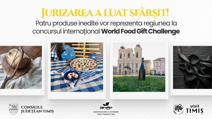 Produsele locale din Banat selectate pentru marea finală World Food Gift Challenge 2026 din Creta: islere, vin de fructe și obiecte de design.