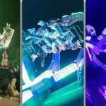 Echipaje ISU Caraș-Severin intervenind pentru salvarea a 14 tineri blocați la înălțime în caruselul de la Ruga Caransebeș.