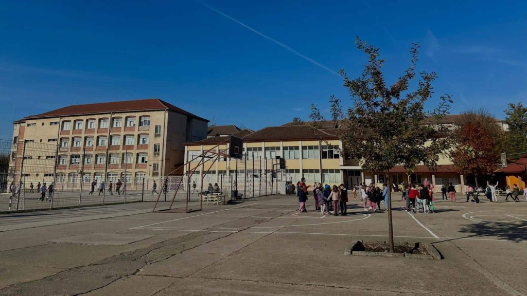 Randare a noului corp de clădire de la Școala Gimnazială nr. 7 Sfânta Maria din Timișoara, proiect finanțat cu 5 milioane de euro din fonduri europene.