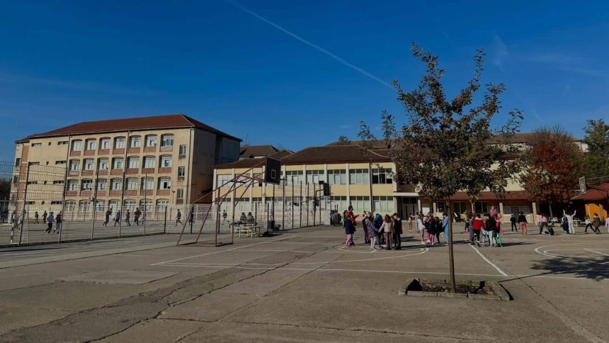 Randare a noului corp de clădire de la Școala Gimnazială nr. 7 Sfânta Maria din Timișoara, proiect finanțat cu 5 milioane de euro din fonduri europene.