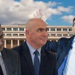 Sorin Grindeanu și liderii PSD Timiș votând în unanimitate la Consiliul Județean pentru retragerea sprijinului politic premierului Ilie Bolojan.