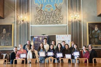 Elevii Liceului Nikolaus Lenau din Timișoara, premiați la Olimpiada Națională de Limba Germană Maternă de la Brașov.