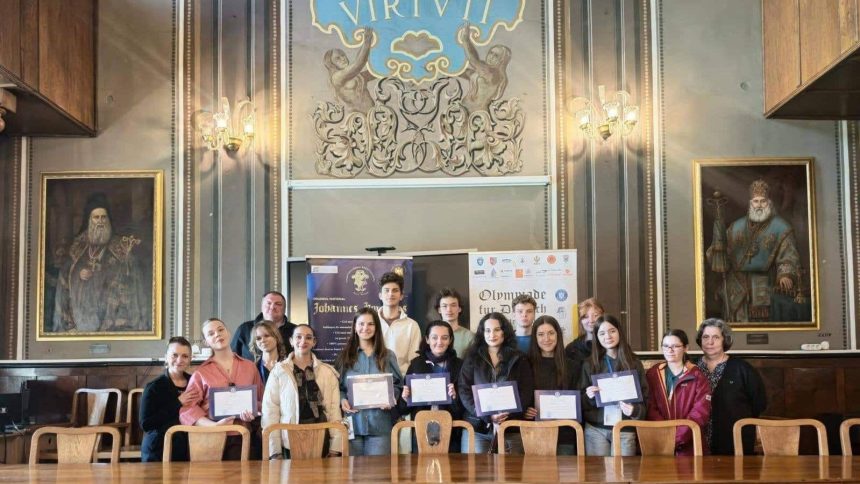 Elevii Liceului Nikolaus Lenau din Timișoara, premiați la Olimpiada Națională de Limba Germană Maternă de la Brașov.