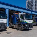 Echipe Aquatim efectuând lucrări de spălare a rețelelor de apă potabilă în județul Timiș.