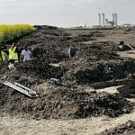 vatră de foc a sarmaților descoperită pe traseul Centurii Vest Timișoara, sistem antic de încălzire sub podea