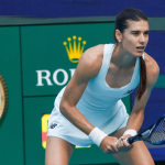 Sorana Cîrstea sărbătorind calificarea în semifinalele turneului de la Roma după victoria împotriva Jeļenei Ostapenko.