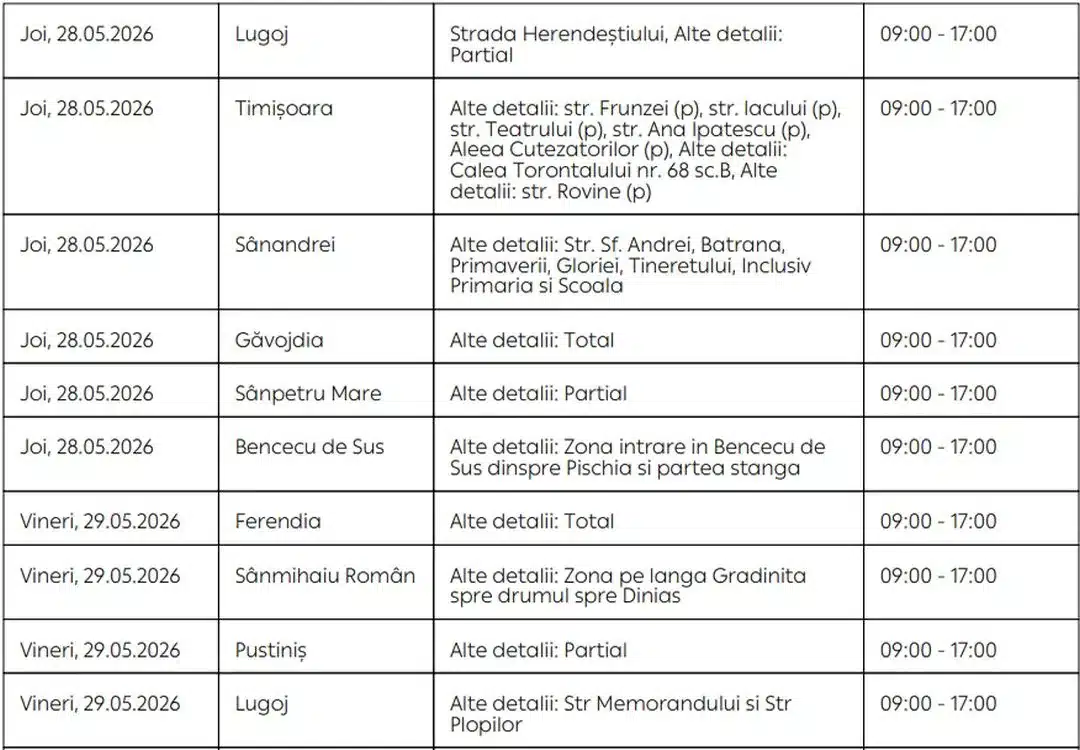 „Echipă de tehnicieni efectuând lucrări de revizie și modernizare la rețeaua de distribuție a energiei electrice din județul Timiș.”