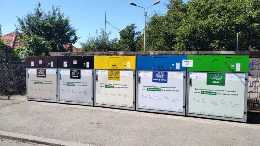 Elevi din județul Timiș participând la concursul Arta Reciclării pentru promovarea colectării separate a deșeurilor.