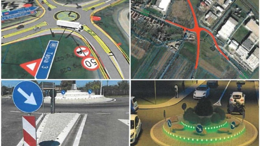 Hartă intersecție DN 6 cu DJ 680 Lugoj-Tapia unde va fi construit noul sens giratoriu.