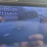 Aparat radar indicând viteza de 211 km/h pe DN 59, înregistrată de polițiștii rutieri din Timiș.