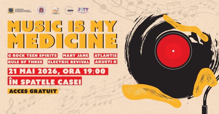 Medici și studenți de la UMF Victor Babeș pe scenă la concertul „Music is my medicine” din Timișoara la Casa Tineretului