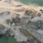 Control al inspectorilor Apele Române Banat la o balastieră din Livezi, lângă Lugoj, unde s-au aplicat amenzi record.