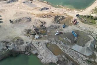 Control al inspectorilor Apele Române Banat la o balastieră din Livezi, lângă Lugoj, unde s-au aplicat amenzi record.