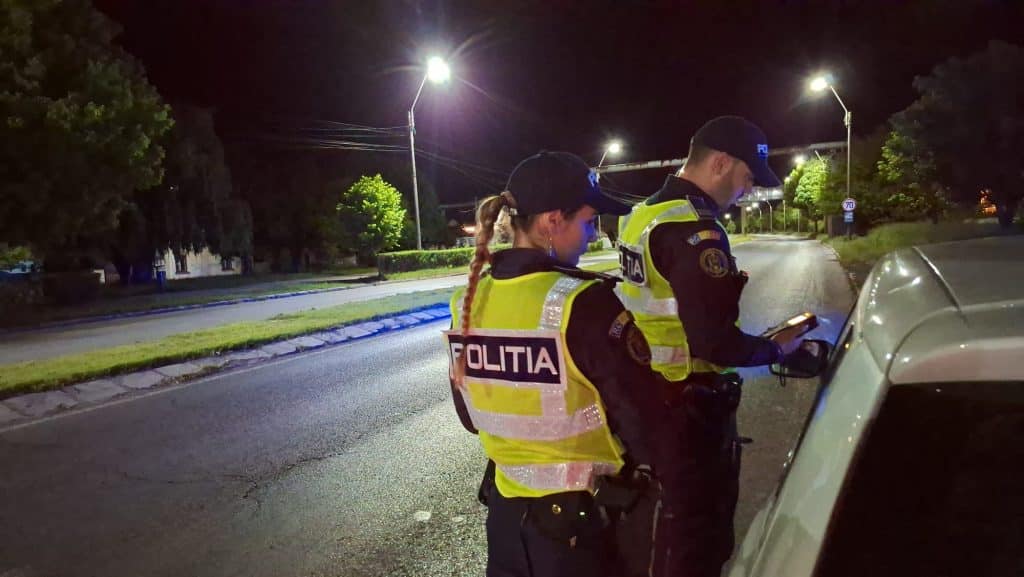 Filtru de noapte al Poliției Municipiului Hunedoara, organizat pentru depistarea șoferilor care încalcă legea.