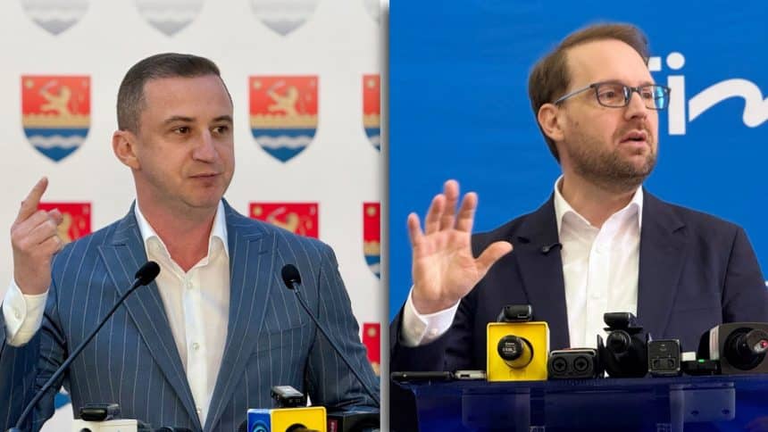 Președintele CJ Timiș, Alfred Simonis, și viceprimarul Timișoarei, Ruben Lațcău, implicați într-o dispută politică locală.